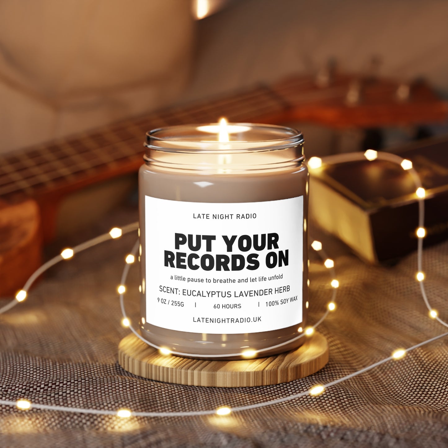 Put Your Records On - Eucalyptus Lavender Herb Scented Soy Candle