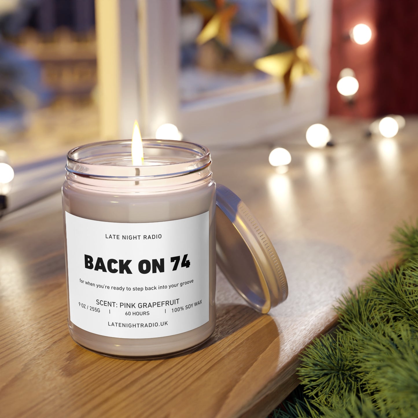Back On 74 -Pink Grapefruit Scented Soy Candle