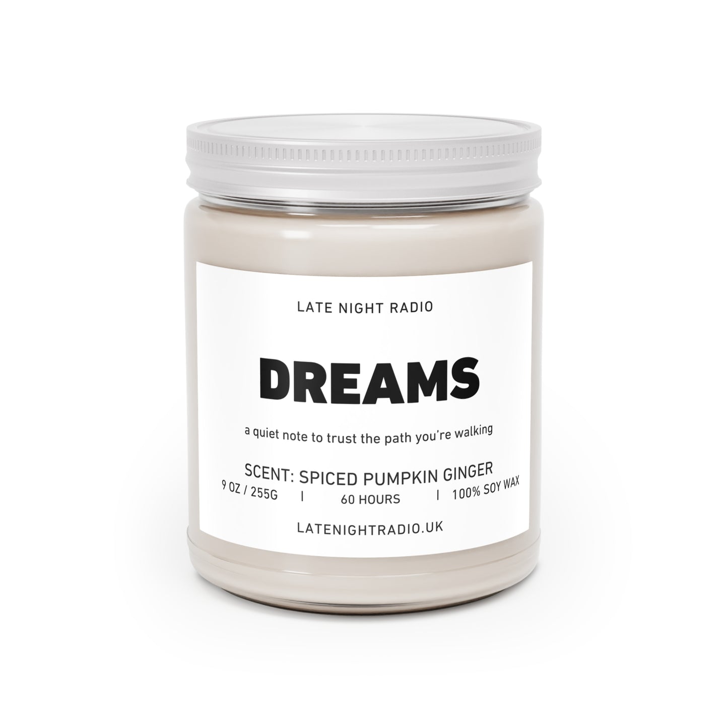 Dreams - Spiced Pumpkin Ginger Scented Soy Candle