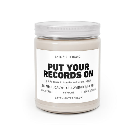 Put Your Records On - Eucalyptus Lavender Herb Scented Soy Candle