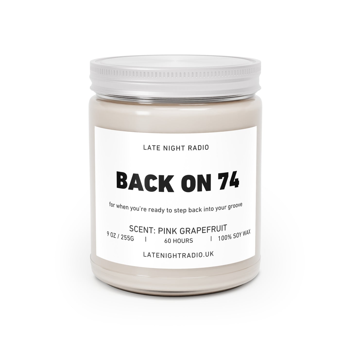 Back On 74 -Pink Grapefruit Scented Soy Candle