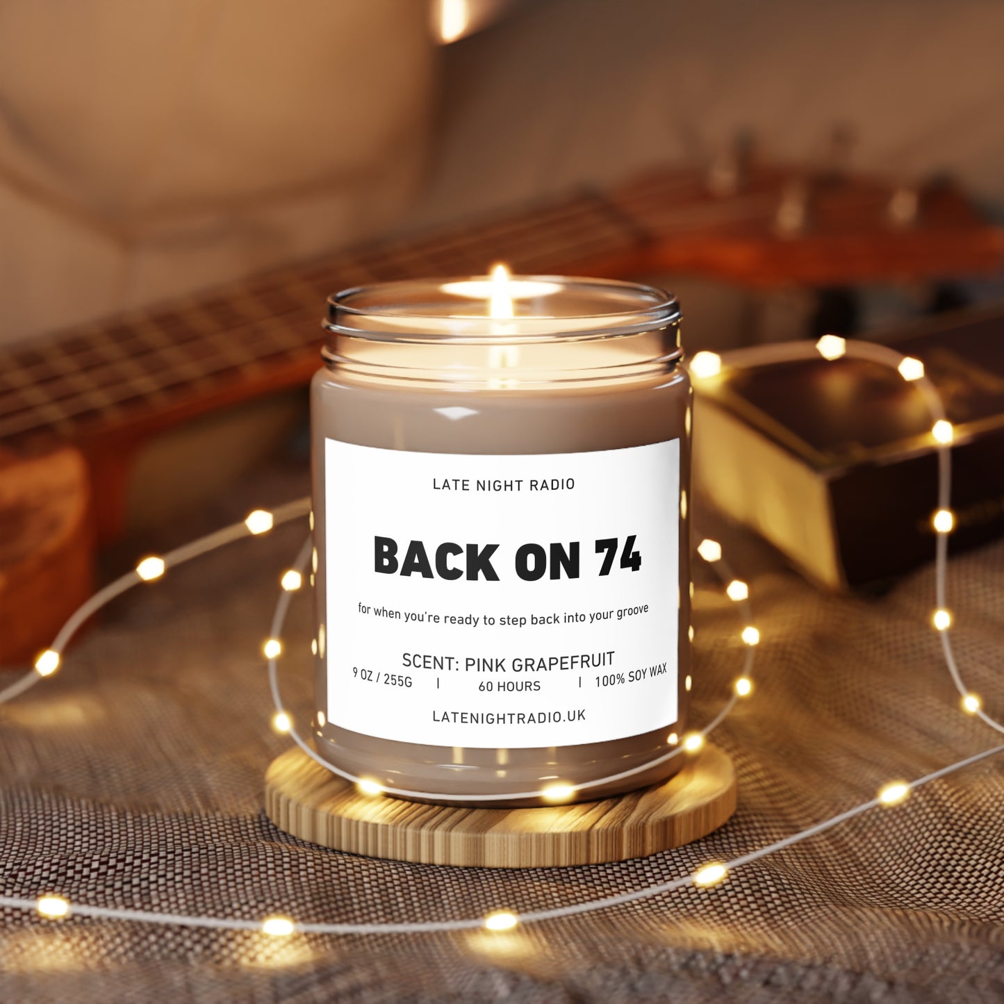 Back On 74 -Pink Grapefruit Scented Soy Candle